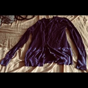Purple cardigan